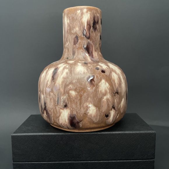 Art Pottery  Ware Brown Drip Glaze Vase Height 6’ - Picture 1 of 4